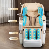 Fauteuil de massage électrique de luxe à corps entier chauffant zéro gravité Shiatsu avec chaleur corporelle étirement thaïlandais Shiatsu Fauteuil de massage 4D