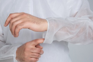 Tuta monouso Clean Room tuta da lavoro tutto il corpo tuta protettiva in tessuto <span class=keywords><strong>con</strong></span> <span class=keywords><strong>cappuccio</strong></span> - Product Image 4