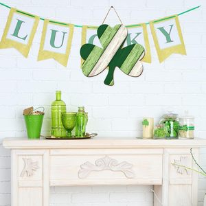 Adorno para el Hogar del Día de San Patricio, Colgante de Madera con Tréboles Irlandeses para Decoración de Fiestas, Venta al Por Mayor, Nueva Llegada - Product Image 4