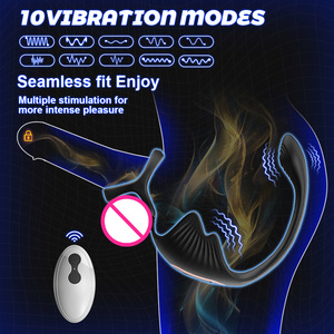 Massaggiatore Prostatico Telecomandato, Doppio Anello per <span class=keywords><strong>Testicoli</strong></span>, Masturbatore Maschile, Plug Anale con Blocco, Giocattoli Sessuali per il Commercio Transfrontaliero Cinese - Product Image 2