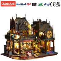 Kit de maison de poupée en bois 3D à assembler soi-même à l'échelle 1:64, forêt enchantée, villa, château, modèle miniature, puzzle, jouet d'assemblage pour enfants et adultes, cadeau