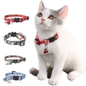 <span class=keywords><strong>Collar</strong></span> Personalizado para Gatos con Estampado de Árbol de Navidad, de Lujo, a la Moda, con Etiqueta Desmontable - Product Image 1