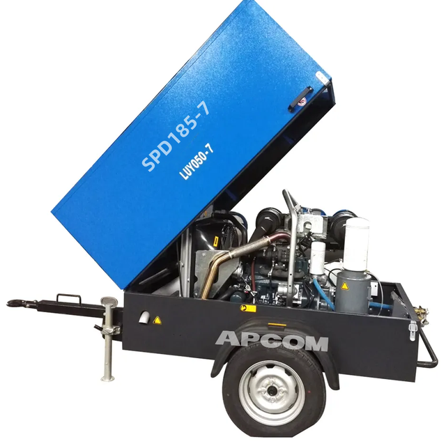 LUY 050-7 Original Altas Copco Host Kubota Diesel 180 Cfm air Compressor