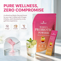 Aeglewell Poudre Probiotique pour Femmes 5 Milliards de UFC Saveur Mojito 30 Sachets Canneberge 0 Sucre 0 Alcool Soutien Santé Intestinale Féminine