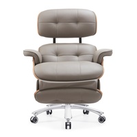Fauteuil de bureau exécutif moderne en cuir noir électrique avec pivotement à 360°, réglage en hauteur et inclinaison pour la maison, le bureau et les visiteurs