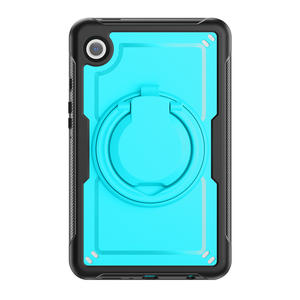 Pour <span class=keywords><strong>Samsung</strong></span> Galaxy Tab A9 étui en TPU avec poignée rotative 360 bandoulière détachable Position précise du trou - Product Image 1