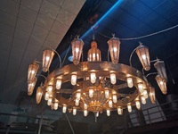Grand lustre arabe personnalisé de l'usine de Guangdong Lampes suspendues d'éclairage d'hôtel et de mosquée de luxe pour Masjid