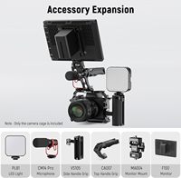 Cage NEEWER M50/M50 II pour Canon M50 M50 Mark II, Rig Vidéo en Aluminium avec Serre-câble, Rail NATO et Trous de Fixation ARRI