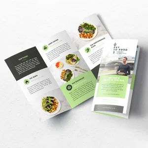 Brochure Custom A4 A5 A6 Business Promotional Advertising Flyer Leaflet High Quality Coated Paper Trifold Brochure Printing Service