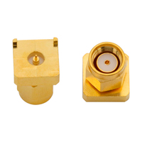 Conector RF RP SMA Macho Recto para Montaje en PCB, Chapado en Oro, 50 Ohm, 0-6GHz, para Módulo Inalámbrico