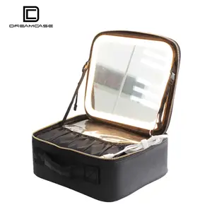 DreamCase Original Mesa Para Manicure Make Up Table With Mirror Suitcase Pulls Makeup MUS161