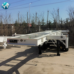 Luyi-chasis de esqueleto de 2 ejes, 20 <span class=keywords><strong>foo</strong></span>, 3 ejes, 40 pies, semiremolque, contenedor de puerto, camión plano, en venta - Product Image 4