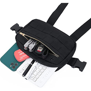 Sac de poitrine unisexe Oxford imperméable avec logo personnalisé, fermeture géométrique à boucle, tendance pour la course à pied, le sport, à porter en bandoulière ou en travers du corps - Product Image 2