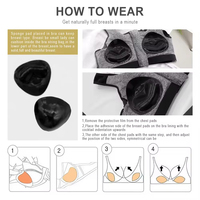 Soutien-gorge adhésif en silicone réutilisable lavable à double face de haute qualité, rembourrage triangulaire