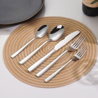Ensemble de couverts en acier inoxydable poli miroir, couteau, fourchette, cuillère, vaisselle pour hôtel, restaurant, cuisine occidentale, vente en gros de couverts
