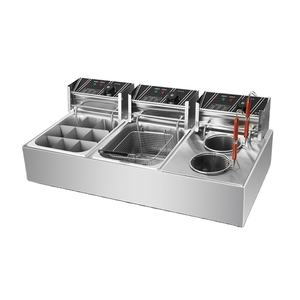 Freidora Portátil 3 en 1 para Fideos y Oden, Máquina para Freír Bocadillos, Ideal para Restaurantes y Servicios de Alimentos en Hoteles - Product Image 1