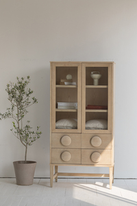 Mobili in Legno Massello Stile <span class=keywords><strong>Vintage</strong></span> Farmhouse, Vetrine Moderne in Quercia per Soggiorno, Sala da Pranzo e Uso Alberghiero - Product Image 3