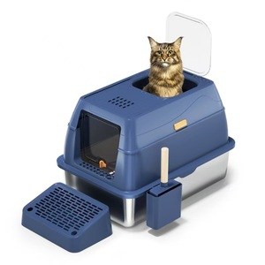 Usine OEM Durable Détachable De Luxe Grand Storagel <span class=keywords><strong>Pas</strong></span> <span class=keywords><strong>Cher</strong></span> Portable En Acier Inoxydable Pet Toilette Chat <span class=keywords><strong>Bac</strong></span> <span class=keywords><strong>À</strong></span> <span class=keywords><strong>Sable</strong></span> Litière Pour Chat - Product Image 1