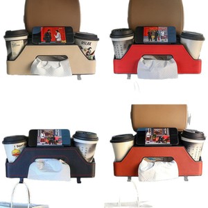 Car Cup Holder <b>Storage</b> <b>Box</b> Clip On Tpe Material Multi Function For Center Console With Tissue Compartment - Product Image 4