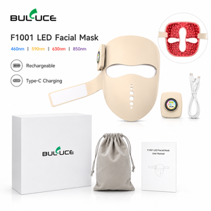 <span class=keywords><strong>Masque</strong></span> facial <span class=keywords><strong>LED</strong></span> BULUCE F1001 OEM, logo personnalisé, appareil de beauté facial en silicone, marque privée, équipement de soin du <span class=keywords><strong>visage</strong></span> rechargeable - Product Image 1