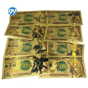 Juego Completo al por Mayor de Billetes de 10000 Yenes del Anime Japonés, Billete de Banco con Lámina de Oro de 24k, Tarjeta <span class=keywords><strong>Zelda</strong></span> Tears of the Kingdom - Product Image 1