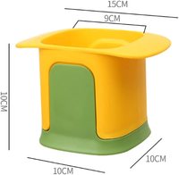 Draagbare, milieuvriendelijke 2-in-1 groentesnijder, herbruikbare handmatige voedselhakker van plastic en roestvrij staal voor ui, knoflook en salade
