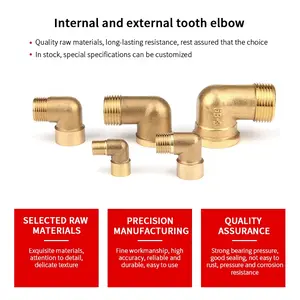 Raccords de tuyaux en cuivre de coude de dent interne et externe de joint de cuivre de ventes directes d'usine
