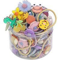 30 stuks/doos Groothandel Kawaii Cartoon Plastic Fruit Haar Elastiekjes Kinderen Baby Elastische Haarband voor Meisjes Accessoires