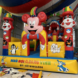 Aplicación de juegos de Vietnam, material de PVC, fácil de instalar, características de parques de atracciones, castillo inflable de payaso, 5m x 10m - Product Image 5