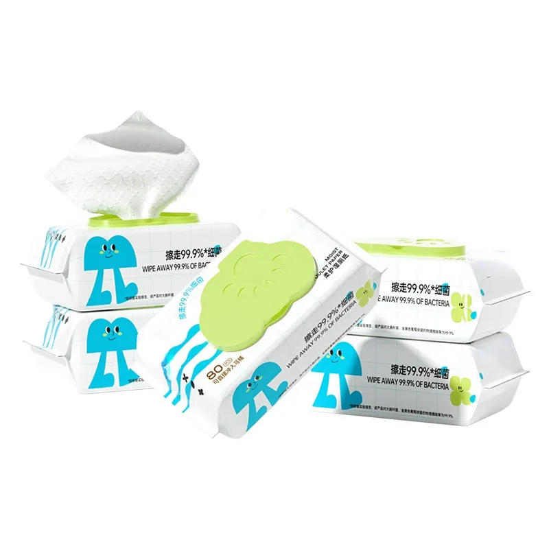 Plant Based Toilet Paper Adult Disposable OEM/ODM Flushable Biodegradable Wet Toilet Wipes with Private Label