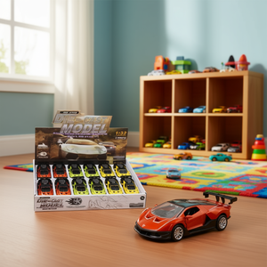 Coche Deportivo de Metal Fundido a Presión, Escala 1:32, Juego de Colección de Vehículos de Juguete de Aleación, 12 Piezas - Product Image 3