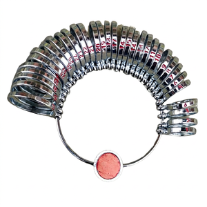 SUNTOOLS/STIPL Modèle 380 Jauge à bagues en acier inoxydable 33 tailles Outil de mesure en métal pour la fabrication de bijoux Forme irrégulière - Product Image 1