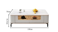 Meuble TV et Table Basse Économiques avec Fonction Rétractable pour Chambre, Hôtel, Appartement – Support TV en Bois de Luxe
