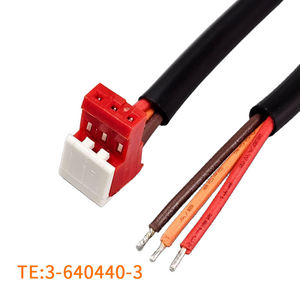 ปลั๊กซ็อกเก็ต 3 ขา TE 3-640440-3 พร้อมสายซิลิโคน สายเชื่อมต่อแบบยืดหยุ่น PVC สายเคเบิลแบบมีขั้วต่อ ชุดสายไฟ - Product Image 2