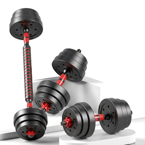 Adjustable <b>Dumbbell</b> Barbell Set 30kg Solid Iron Core Home Fitness Men's Workout Equipment - Product Image 1