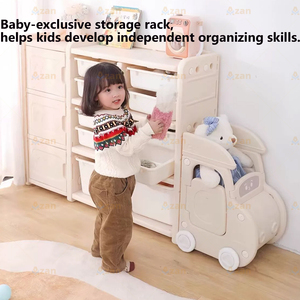 Étagère de rangement pour jouets de camion et d'autobus pour enfants, organisateur de vêtements multicouche en plastique pour bébés, commode et <span class=keywords><strong>armoire</strong></span> pour enfants - Product Image 6