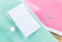 Enveloppe de classement en plastique couleur pastel macaron avec bouton-pression, porte-étiquette, sac de rangement pour documents imperméable – Vente en gros