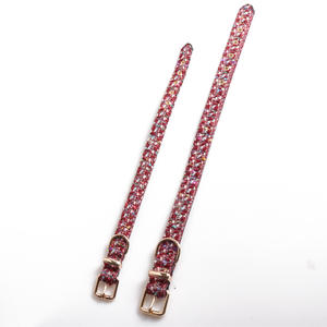 Collar de Perro Elegante de Cuero PU, Ajustable, Diseño de Tela de Moda Diaria, Collar para Mascotas, Estilo Clásico de Princesa, Collar para Perros Poodle y Teddy - Product Image 2