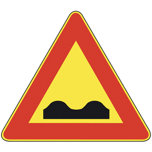 รูปที่90ซม. 389 'ถนนที่มีรูปร่างผิดปกติ' ป้ายก่อสร้างเครื่องมือหมุนแบบพรีเมี่ยมเพื่อความปลอดภัยและทัศนวิสัย - Product Image 1