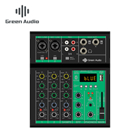 Console DJ numérique portable professionnelle GAX-A4 avec mixeur USB, mixeur audio 4 canaux pour le chant en direct transfrontalier