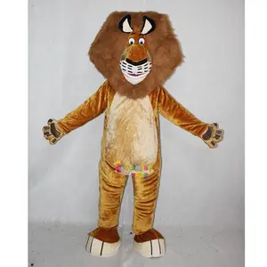 Divertimento CE marrone peluche Madagascar alex il costume della mascotte del leone in vendita