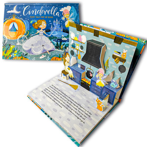 Tùy Chỉnh Boardbook Cô Bé Lọ Lem Pop Lên Sách Cho Trẻ Em In Theo Yêu Cầu Giáo Dục Đọc Sách Pop Lên Sách Cho Trẻ Em Giáo Dục - Product Image 1