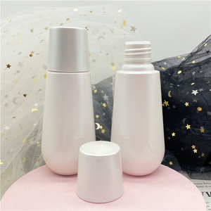 Botella de cuentagotas de suero mate de vidrio esmerilado de aceite esencial blanco para el cuidado de la piel cosmético de 120ml - Product Image 1