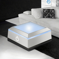 Base lumineuse LED carrée multicolore à succès, plaque d'affichage avec contrôle par interrupteur, intensité réglable, lumière du jour 5000K, minimaliste, pour cristal 3D