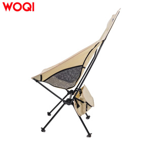 Chaise de camping pliable à dossier haut Woqi, cadre en aluminium, tissu Oxford, capacité de charge de 150 kg, utilisation en extérieur, jardin - Product Image 3