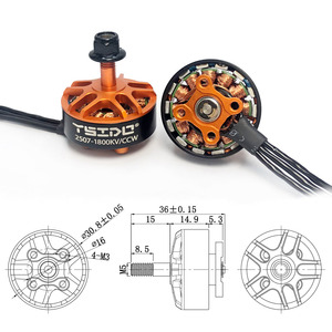 Moteur brushless YSIDO 2507 1800KV 3-6S pour drone RC GEPRC 5 pouces 250 220 Eachine Tyro129 Darwin129 FPV Racing Multirotor Parts - Product Image 2