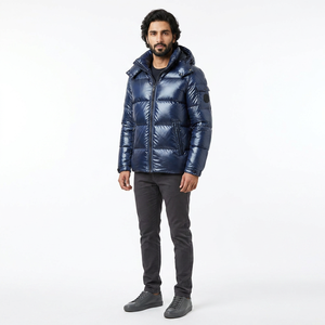 Durable All Weather Canvas Puffer Jacket Stand Collar Water Resistant Quick Dry Breathable Cotton <b>Padding</b> Men Women Teenagers - Product Image 1