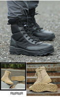 Bottes de combat tactiques à bout en acier anti-collision Bottes de sécurité pour hommes pour l'entraînement en plein air