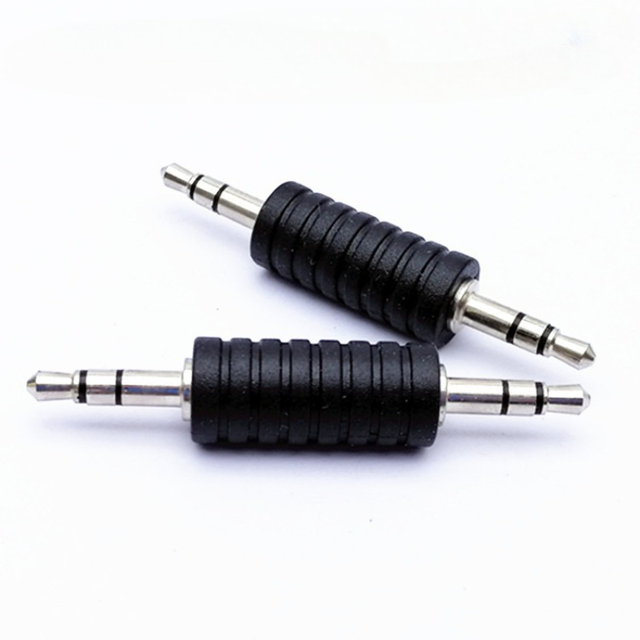 3.5mm TRRS Male to Male 3.5 mm Jack TRRS to TRRS Adapter with Mic Function 4 Pole to 4 Pole Black 3.5 mm Audio Jack Pin to Pin