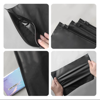 Sacs en plastique refermables écologiques avec impression personnalisée, transparents/givrés, noirs, pour vêtements